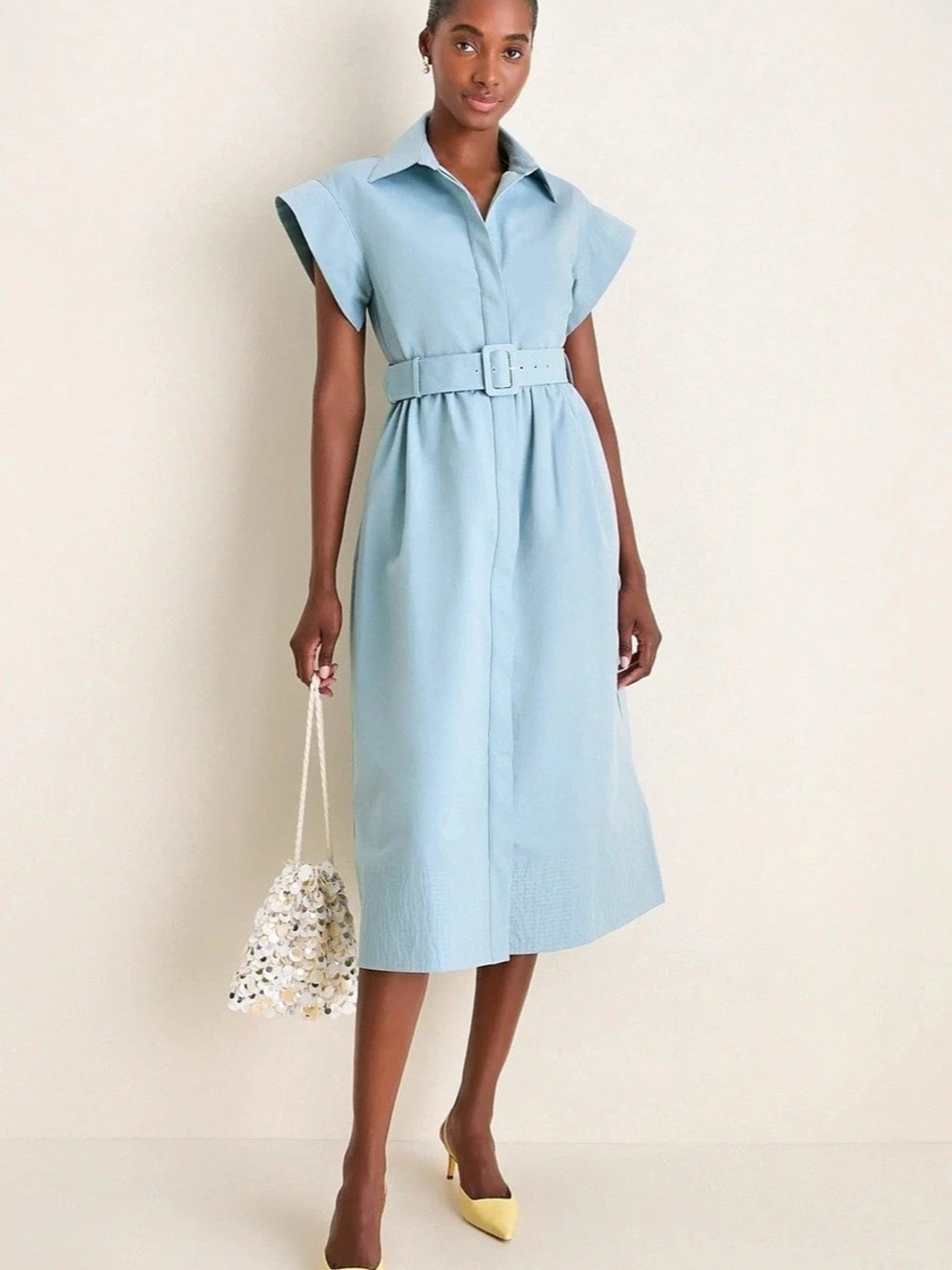 Tuckernuck Women's Belted Chloe Dress in Slate Blue, Size M, NWT